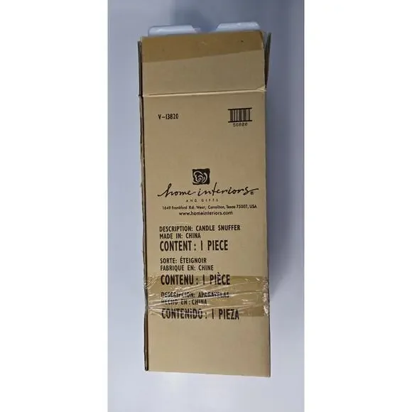 VNTG Home Interiors Candle Snuffer Clear & Frosted Glass Snowman 3" (NIB) - Picture 5 of 5